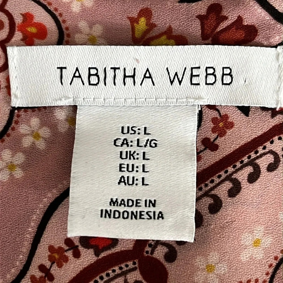 Tabitha Webb Medallion Tank in Blush Paisley - Size Large - Picture 4 of 6